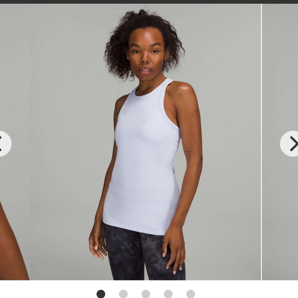 Lululemon Align Hip-length racetrack tank. Size 6, white. NWOT.